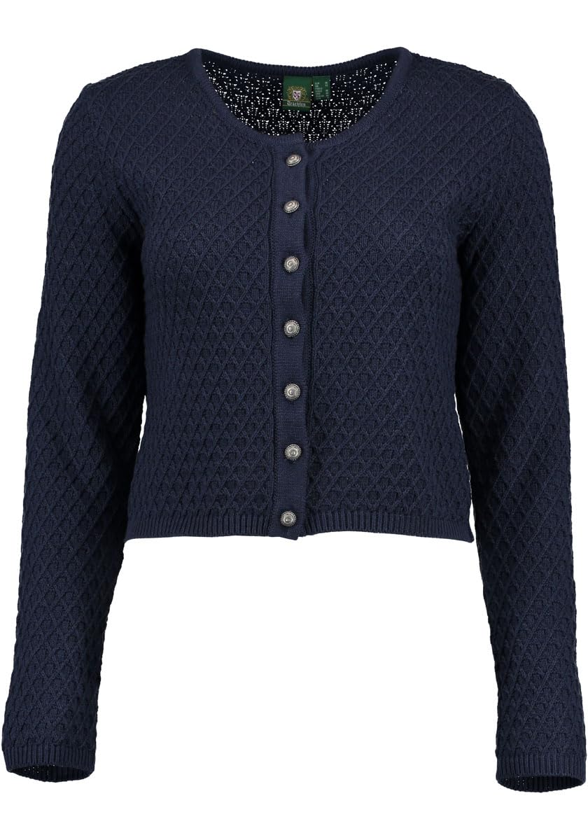 os-trachten-quivun-damen-strickjacke-34-anthrazit-zopfmuster image 5