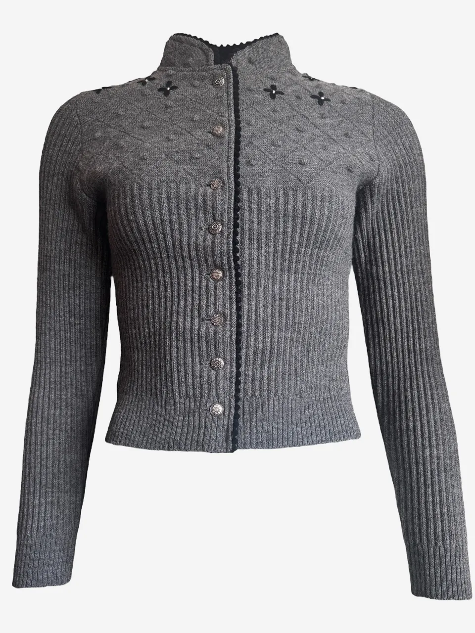 litzlfelder-mia-strickjacke-damen-grau-schurwolle image 1
