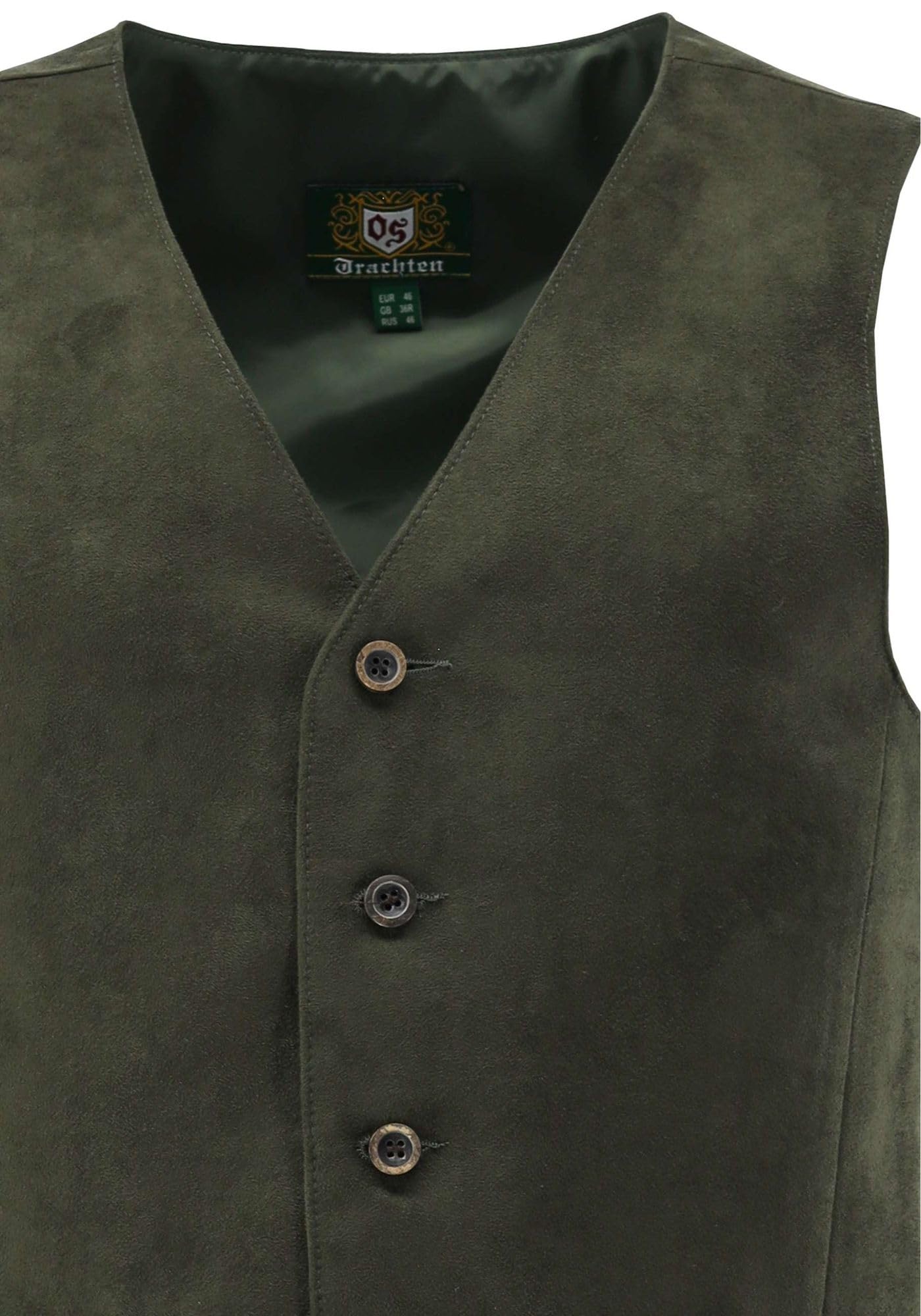 os-trachten-aroju-trachtenweste-herren-gr-50-slim-fit-gr-n image 3