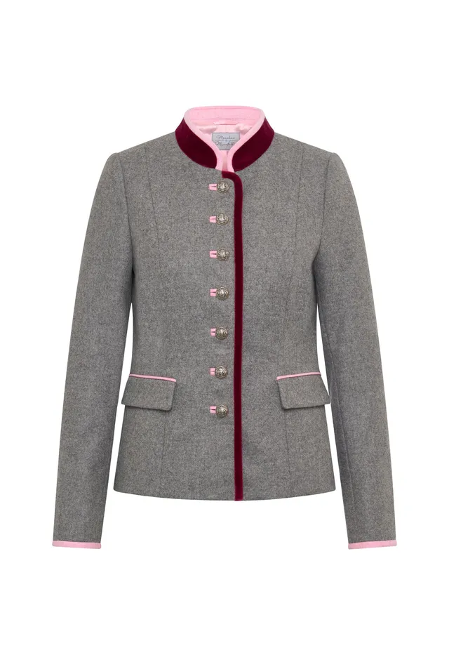 m-nchner-manufaktur-marie-jacke-trachtenjacke-grau-leinen-h-ftlang image 1