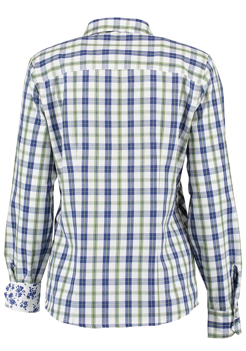 os-trachten-zidea-trachtenbluse-karo-hirschstickerei image 2