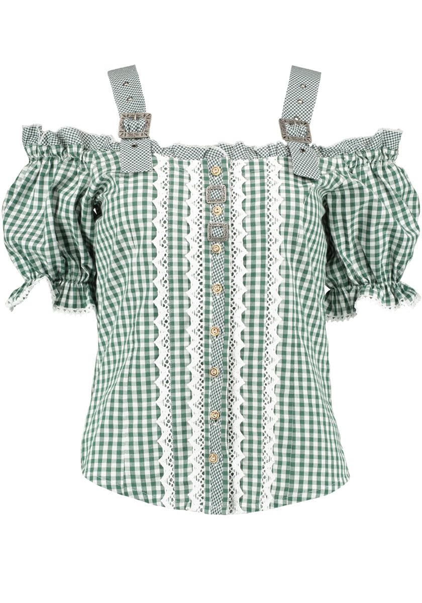 os-trachten-ximira-trachtenbluse-dunkelgr-n-tailliert image 4