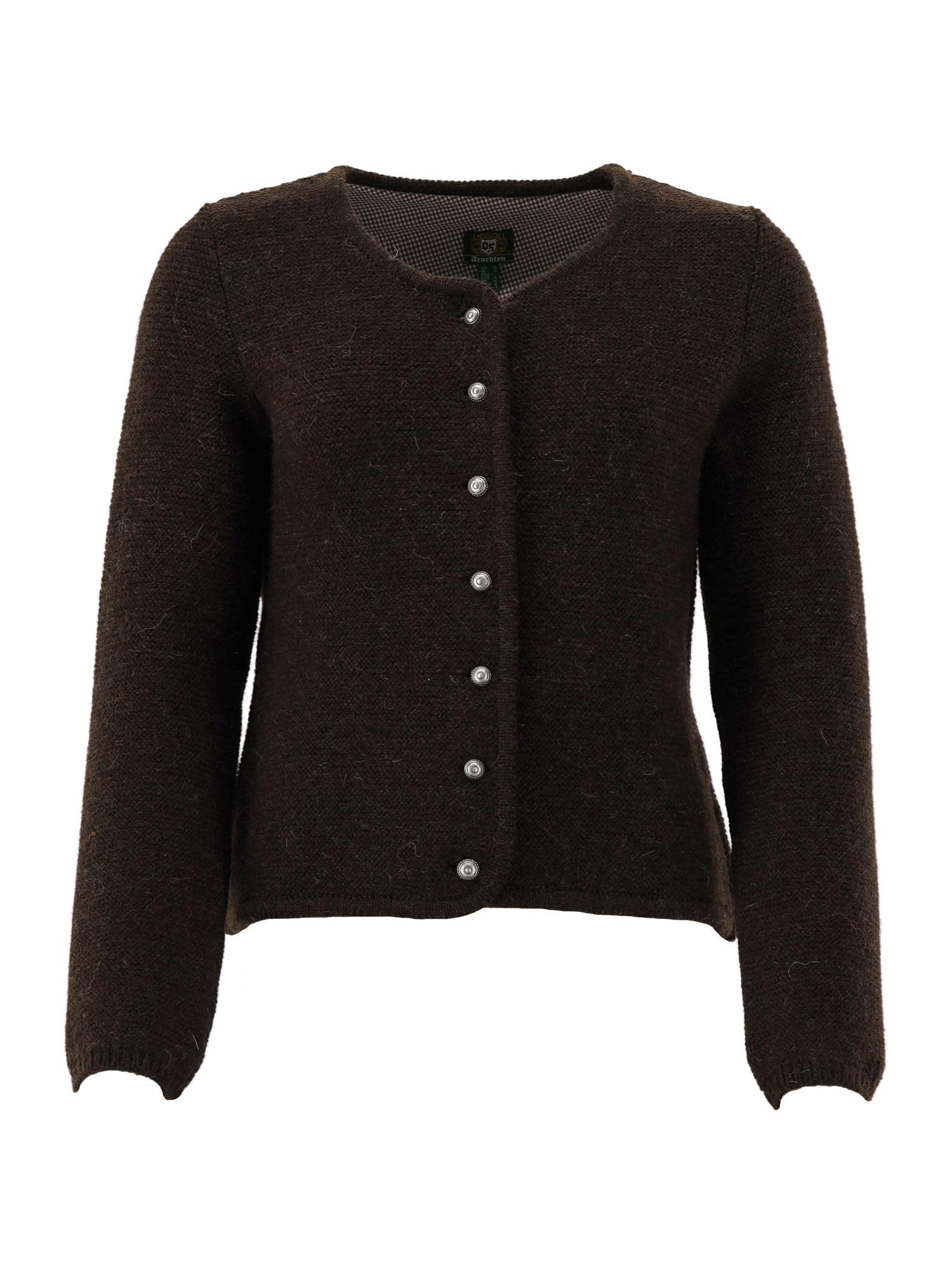 os-trachten-forivo-strickjacke-damen-rundhals-oliv image 4