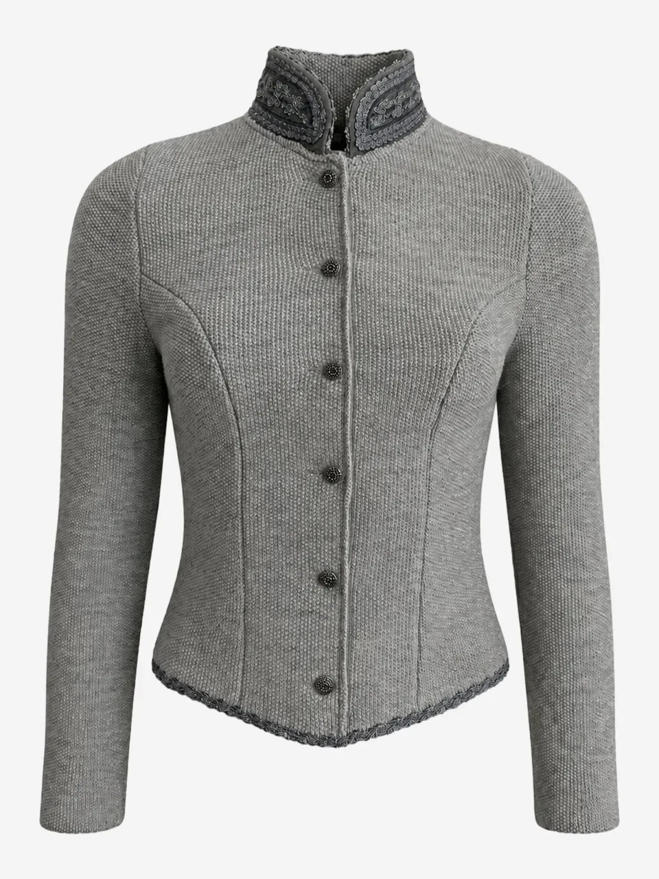 litzlfelder-damen-trachtenjacke-caro-silbergrau-schurwolle image 1