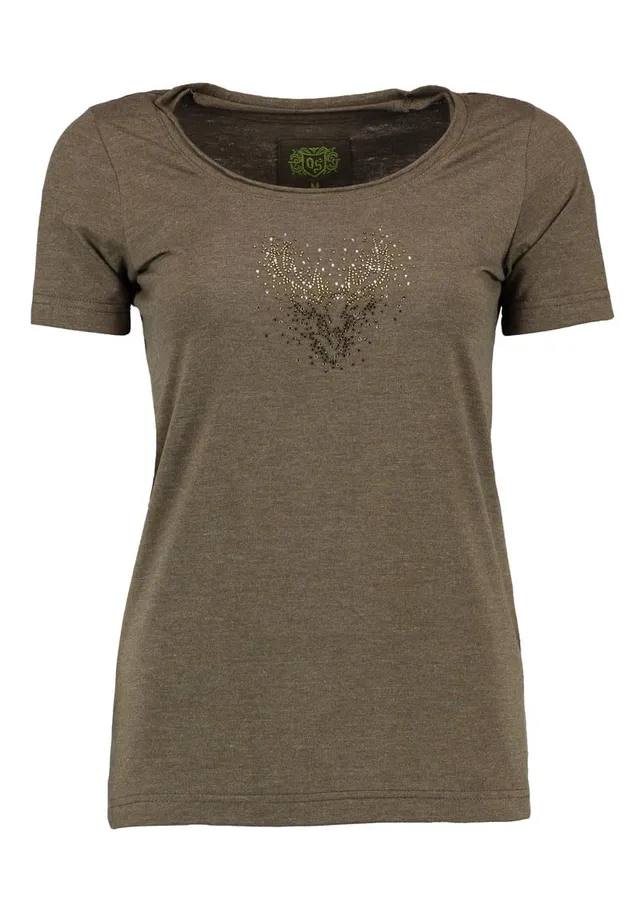 os-trachten-usoti-t-shirt-damen-rundhals-pailletten-hirsch image 1