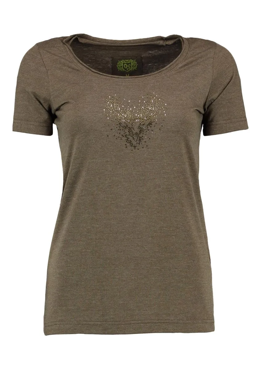 os-trachten-usoti-t-shirt-damen-rundhals-pailletten-hirsch image 1