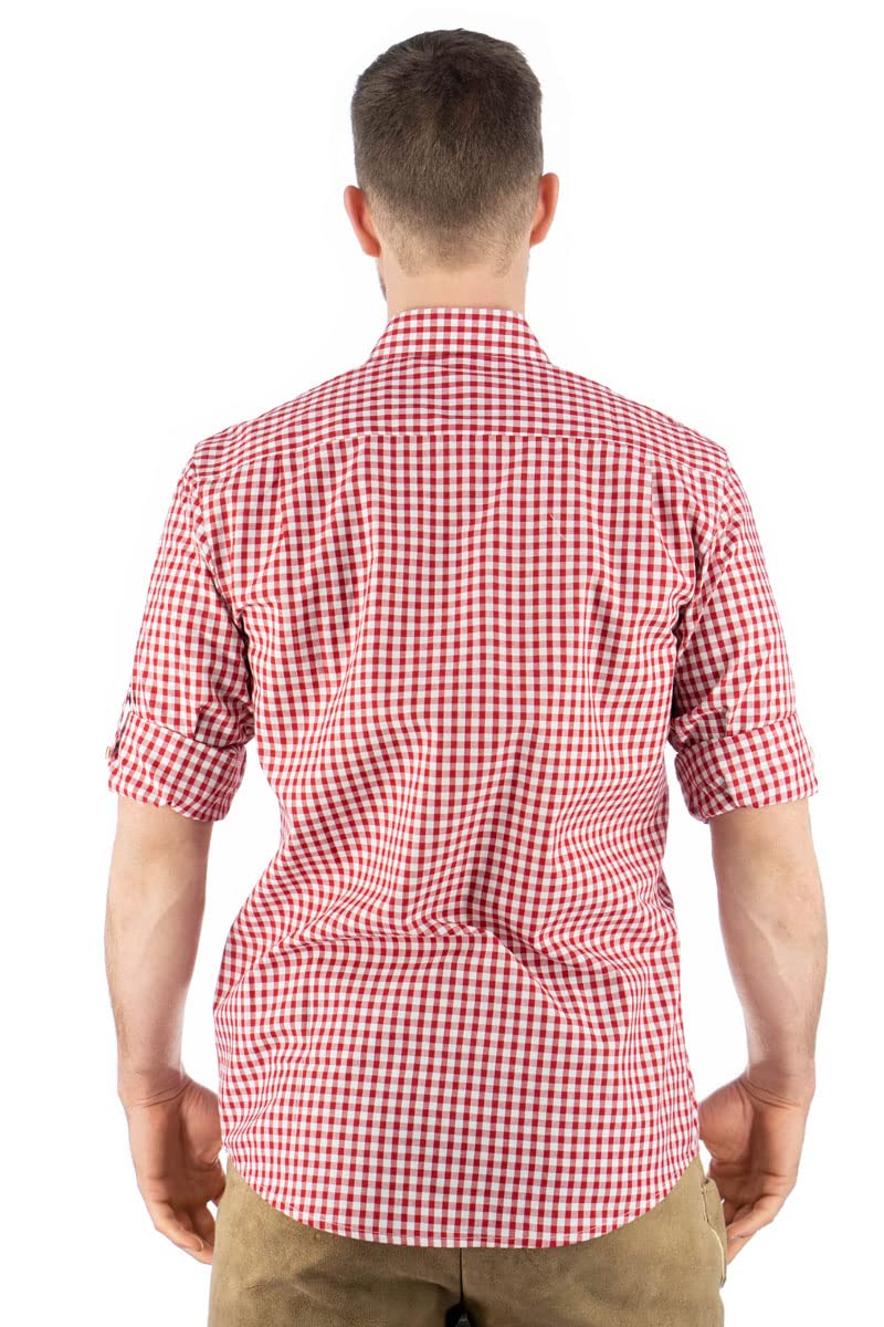 os-trachten-smoba-trachtenhemd-herren-mittelblau-41-42-karo image 5