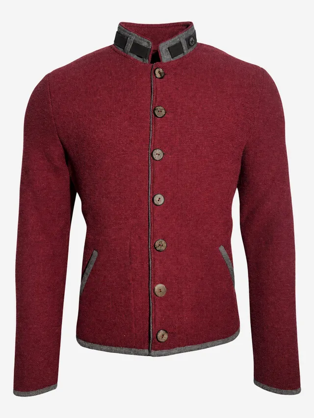 litzlfelder-jonas-strickjacke-herren-merlotrot-merinowolle image 1