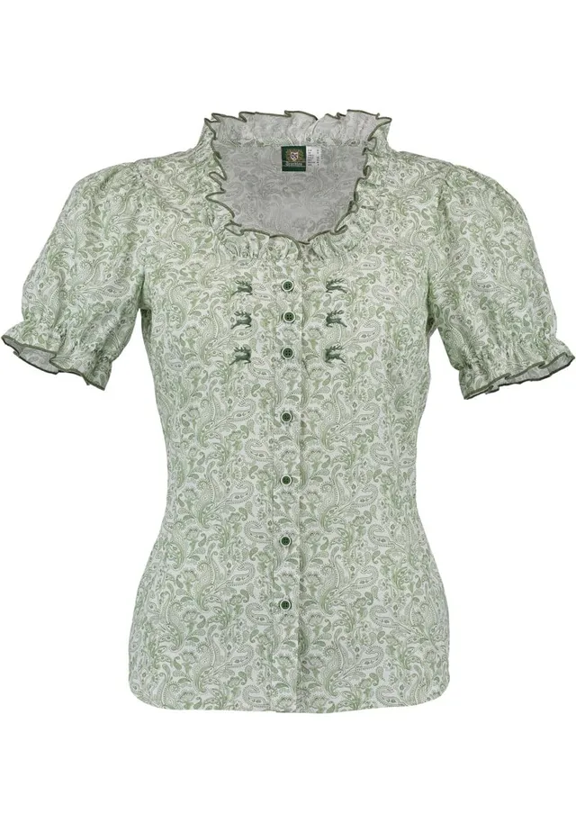os-trachten-lyosur-trachtenbluse-damen-kurzarm-gr-n-paisley image 1