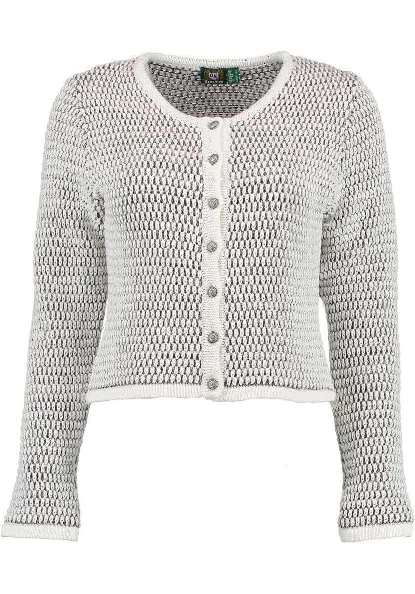 os-trachten-qoriva-strickjacke-damen-rundhals-zweifarbig image 1