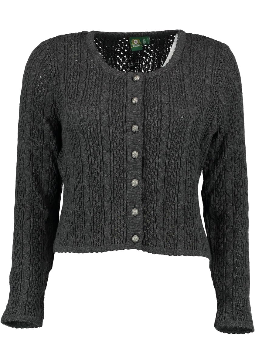 os-trachten-gnoyor-damen-strickjacke-34-anthrazit-baumwolle image 1