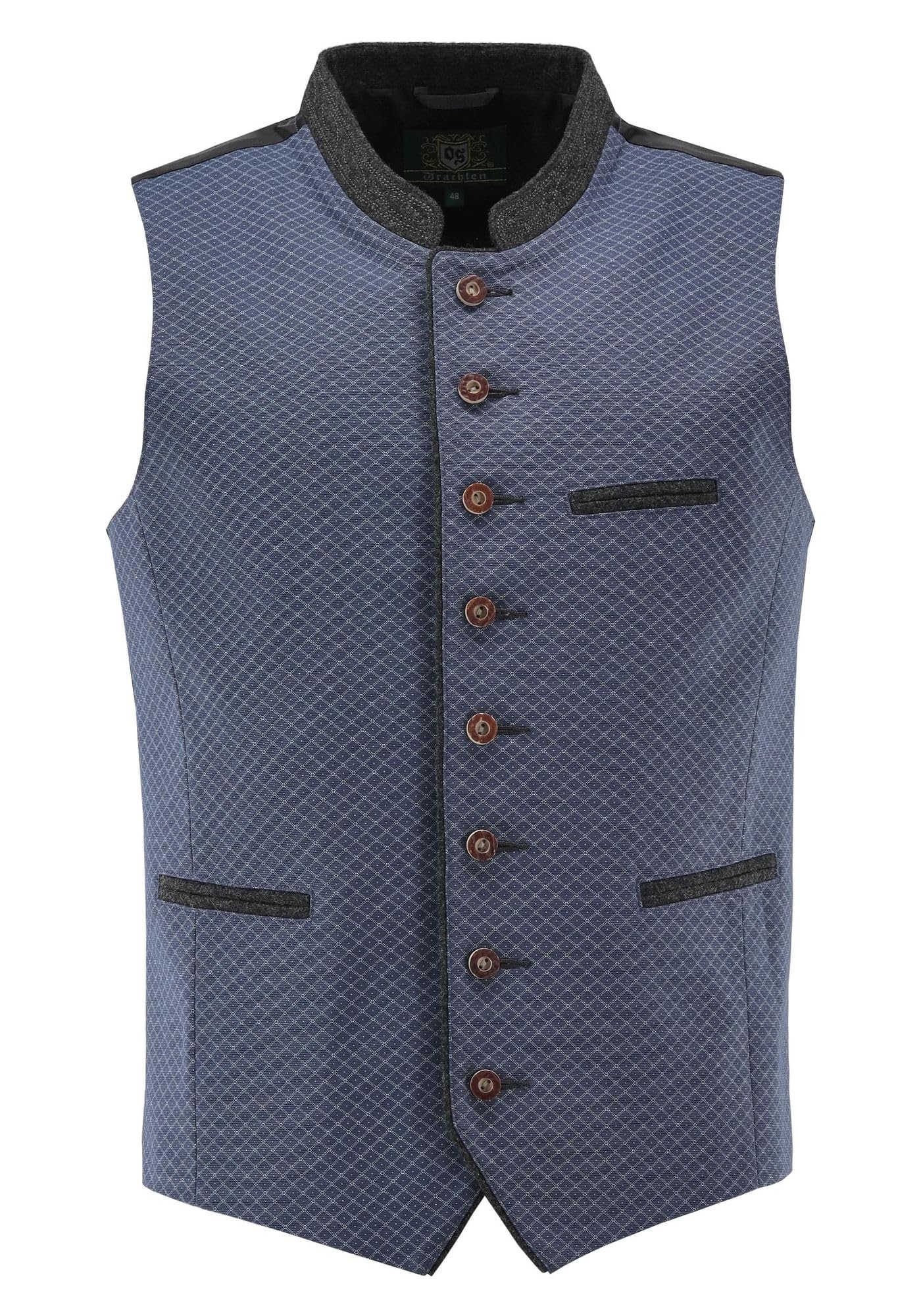 os-trachten-teger-trachtenweste-herren-slim-fit-52-marine image 4