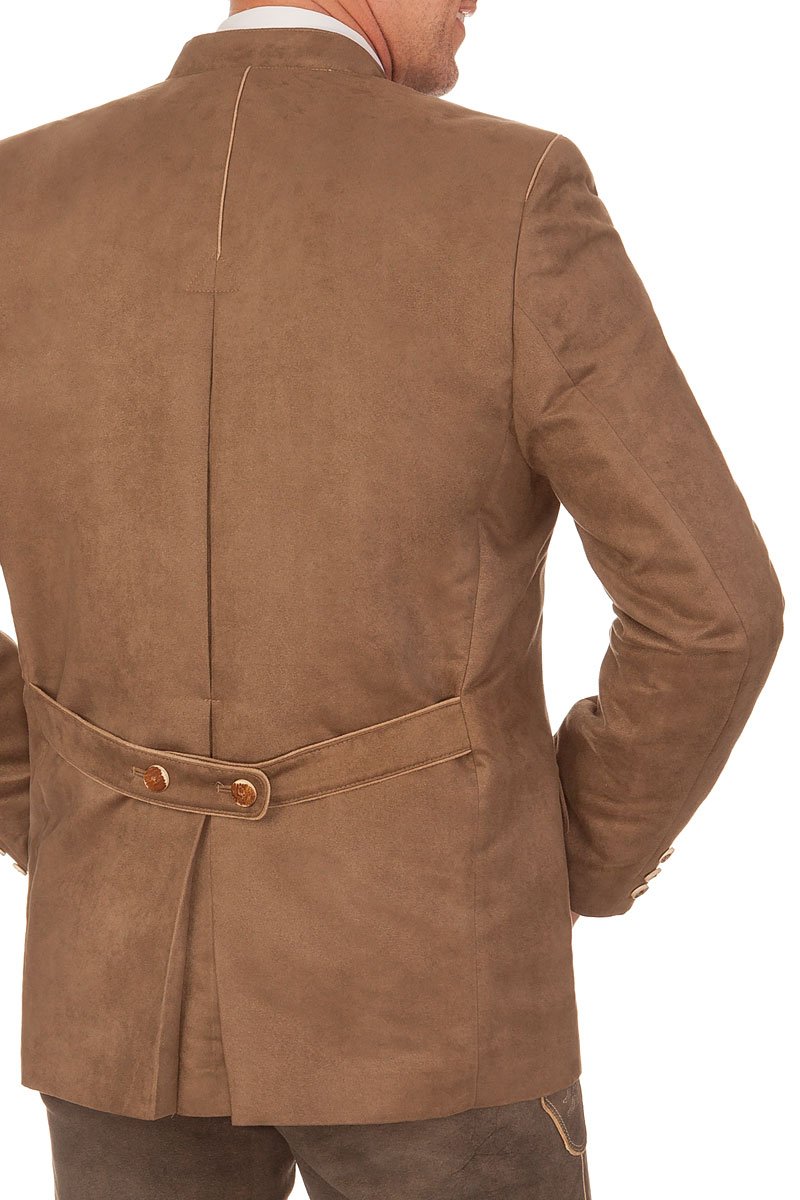 os-trachten-sakko-herren-velour-stehkragen-braun-tegernseer image 3