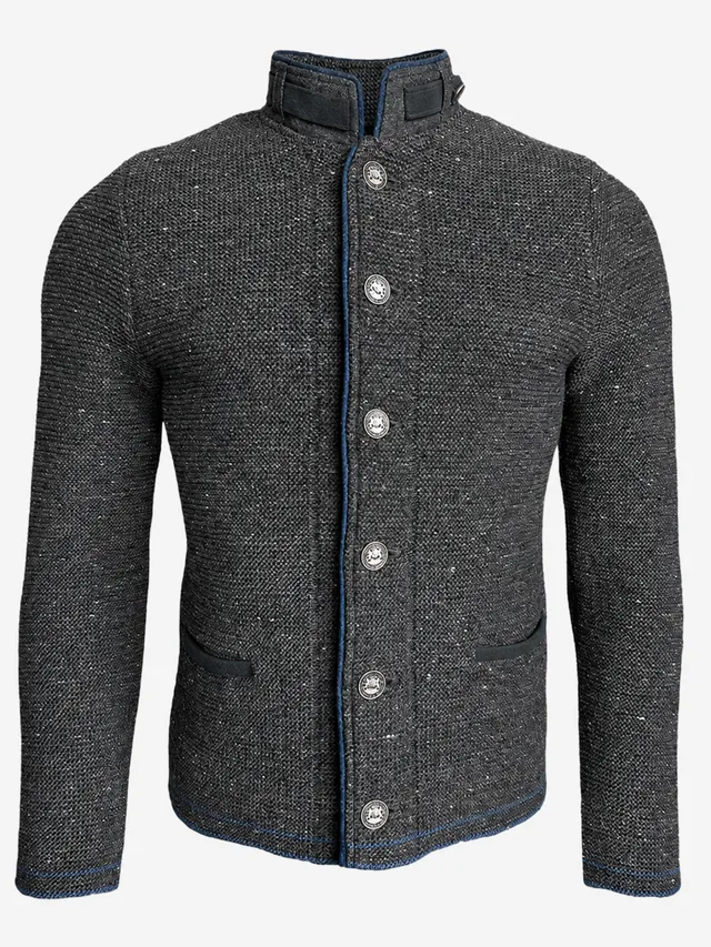 litzlfelder-hannes-strickjacke-herren-mittelgrau-schurwolle image 1