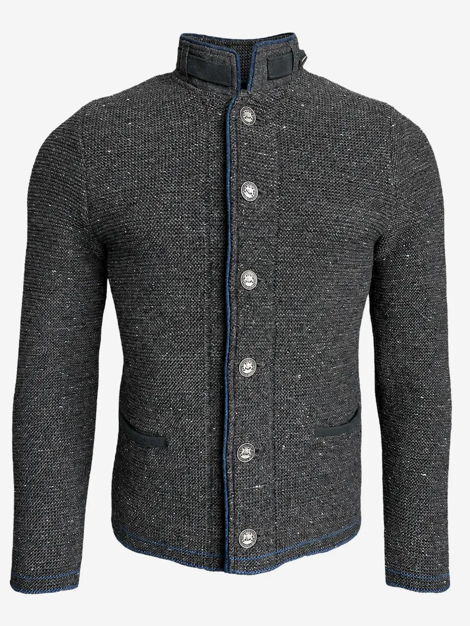 litzlfelder-hannes-strickjacke-herren-mittelgrau-schurwolle image 1