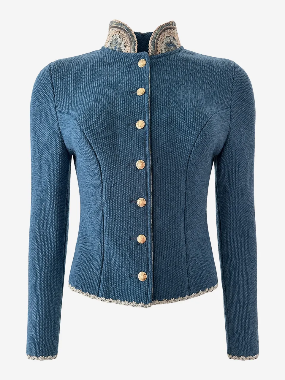 litzlfelder-damen-mia-trachtenjacke-petrolblau-schurwolle image 1