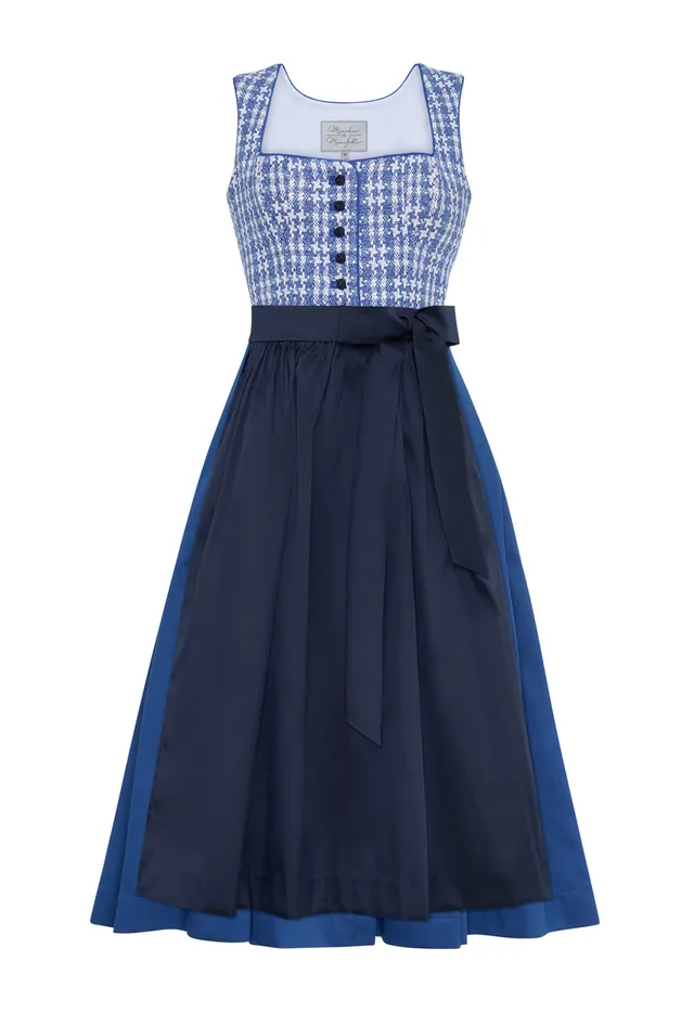 m-nchner-manufaktur-dirndl-fanny-dirndl-blau-kariert-baumwolle image 1