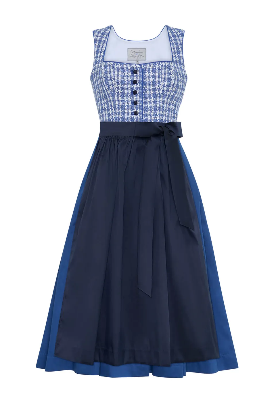 m-nchner-manufaktur-dirndl-fanny-dirndl-blau-kariert-baumwolle image 1