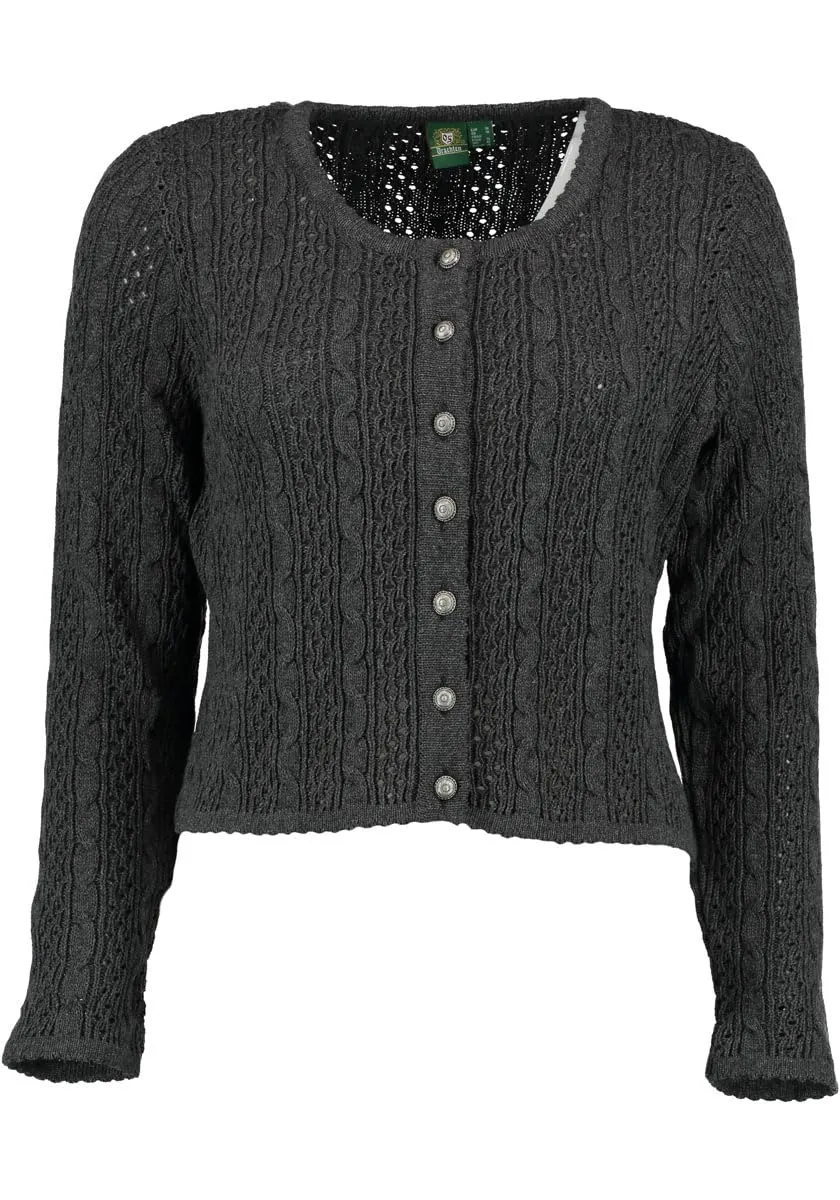 os-trachten-gnoyor-damen-strickjacke-34-anthrazit-baumwolle image 1