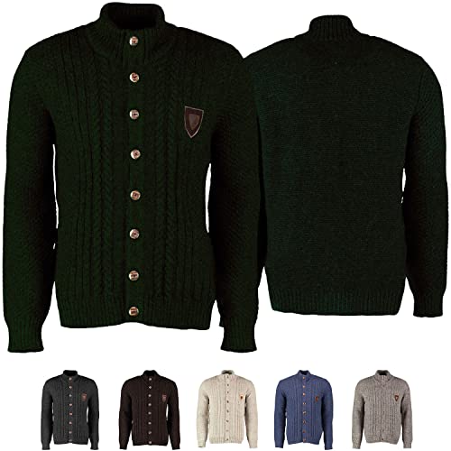 os-trachten-strickjacke-schurwolle-trachtenpullover-olive image 4
