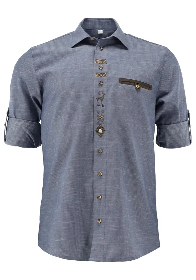 os-trachten-onixa-trachtenhemd-regular-fit-43-44-herren image 1