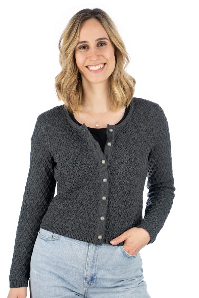 os-trachten-quivun-damen-strickjacke-34-anthrazit-zopfmuster image 2