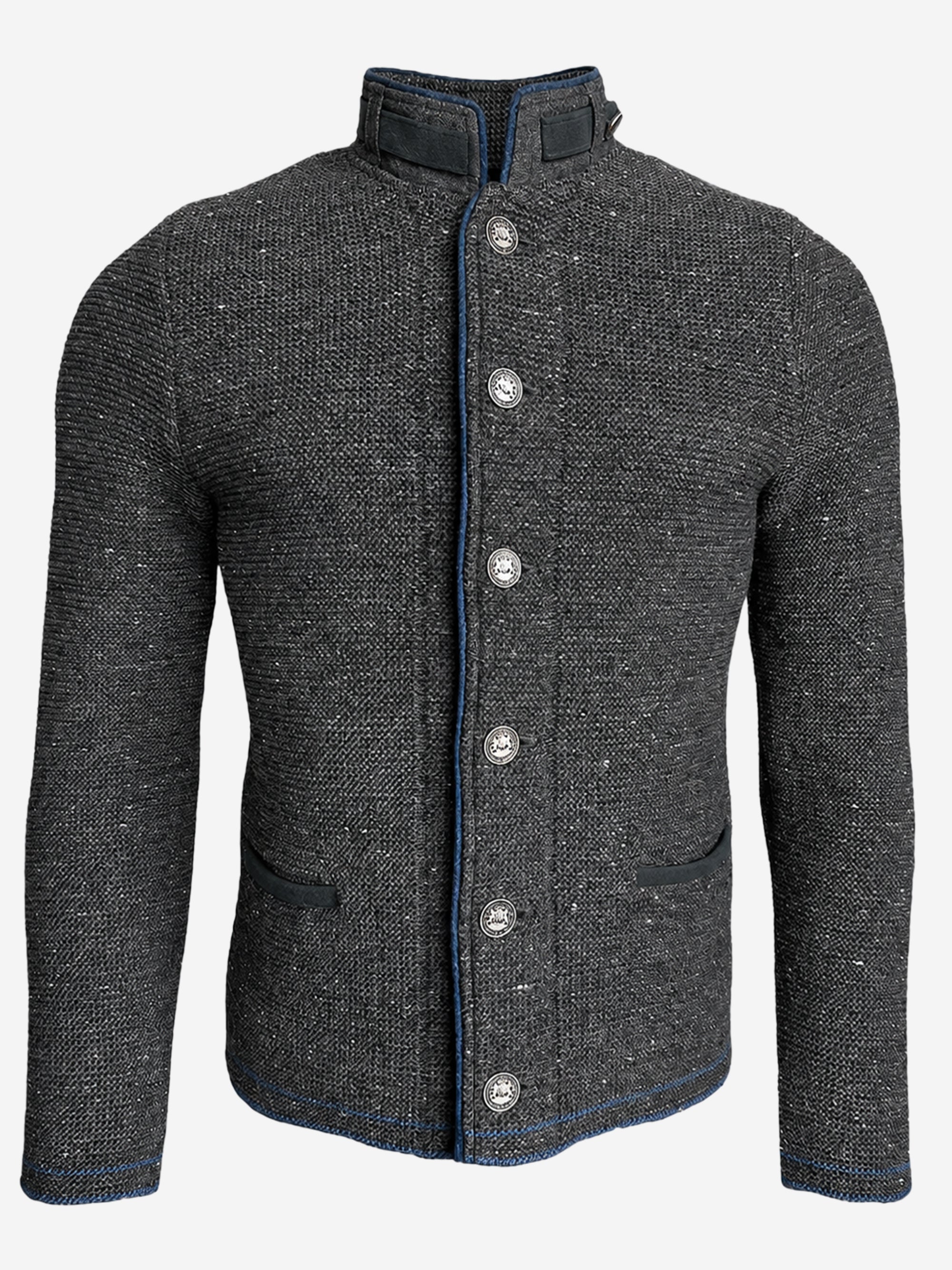 litzlfelder-hannes-strickjacke-herren-mittelgrau-schurwolle image 1