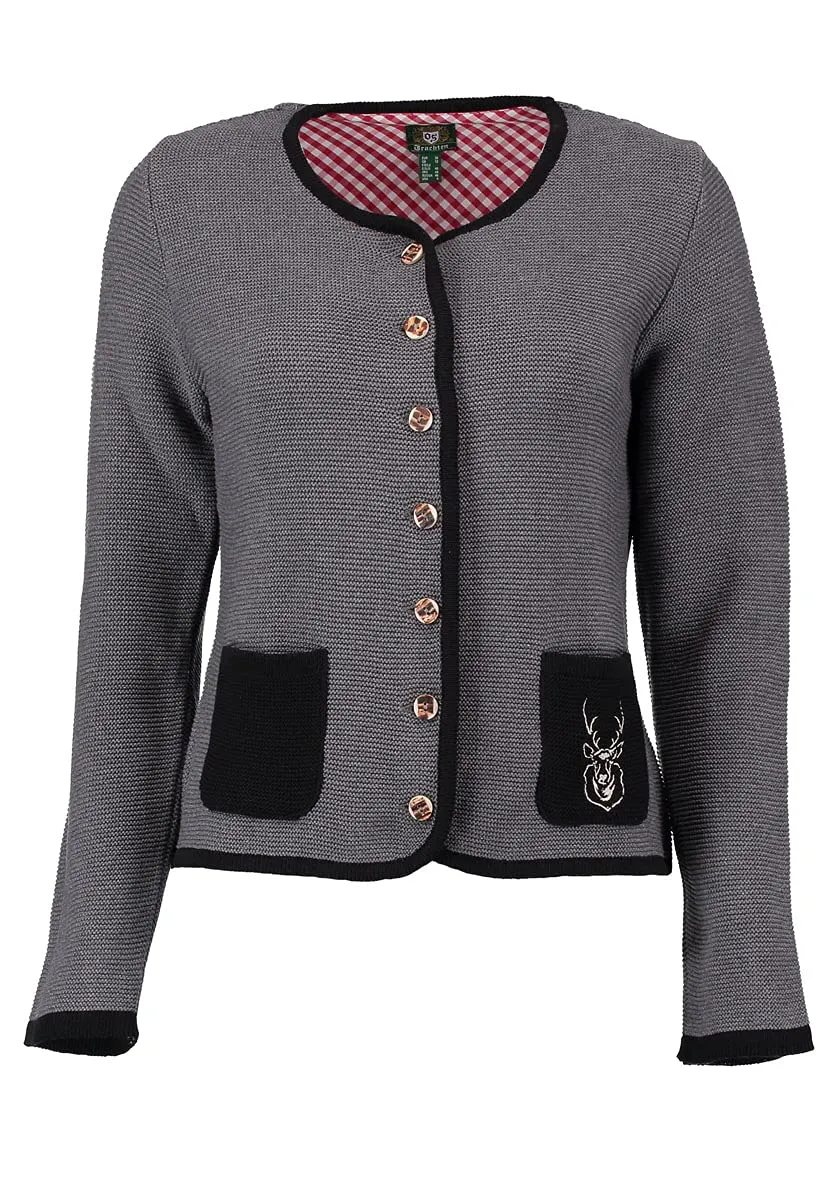 os-trachten-enkeyo-damen-strickjacke-anthrazit-gr-34 image 1