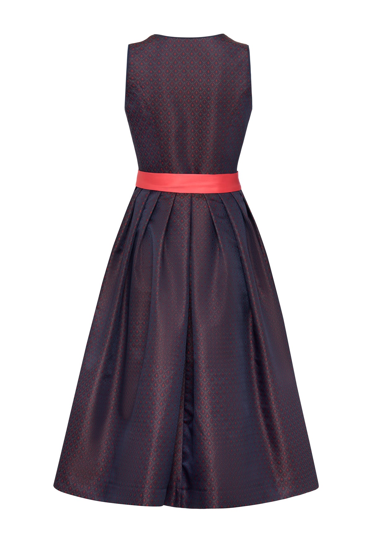 m-nchner-manufaktur-dirndl-fanny-marine-koralle-midi-80-cm image 2
