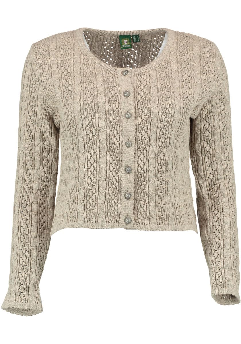 os-trachten-gnoyor-damen-strickjacke-34-anthrazit-baumwolle image 6