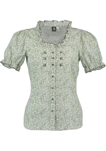os-trachten-lyosur-trachtenbluse-damen-kurzarm-gr-n-paisley image 3
