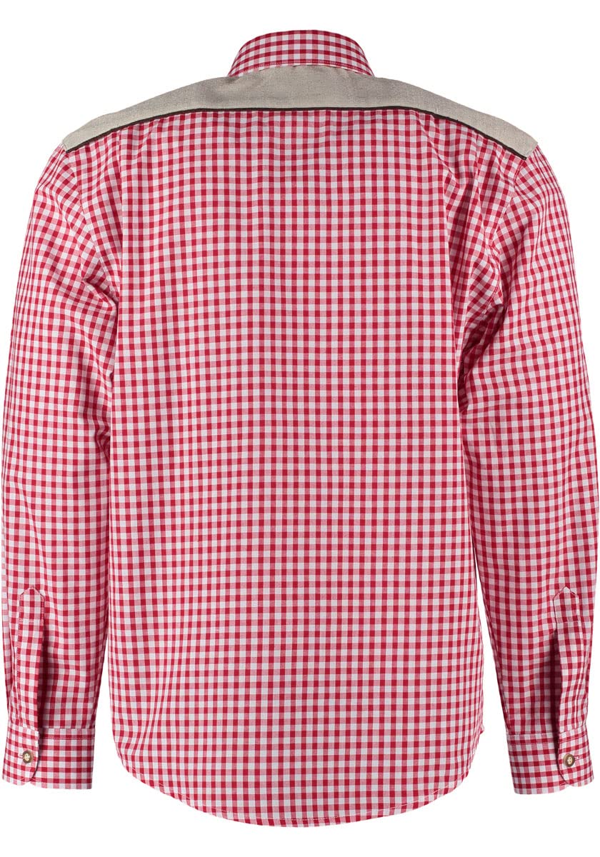 os-trachten-draker-trachtenhemd-kariert-mittelblau-edelwei image 3