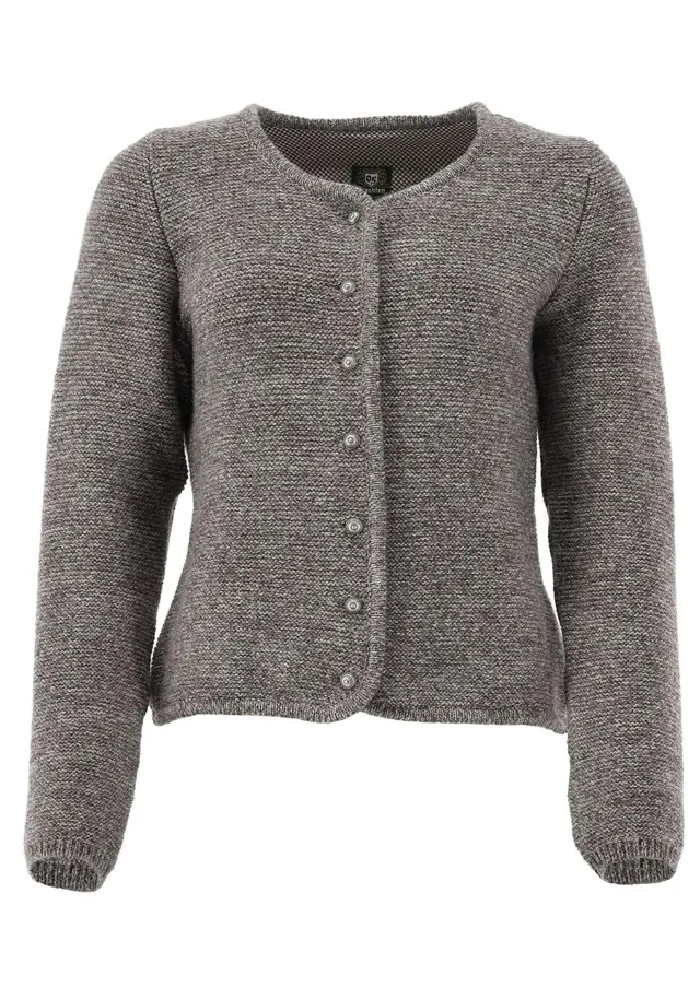 os-trachten-forivo-strickjacke-damen-rundhals-oliv image 1