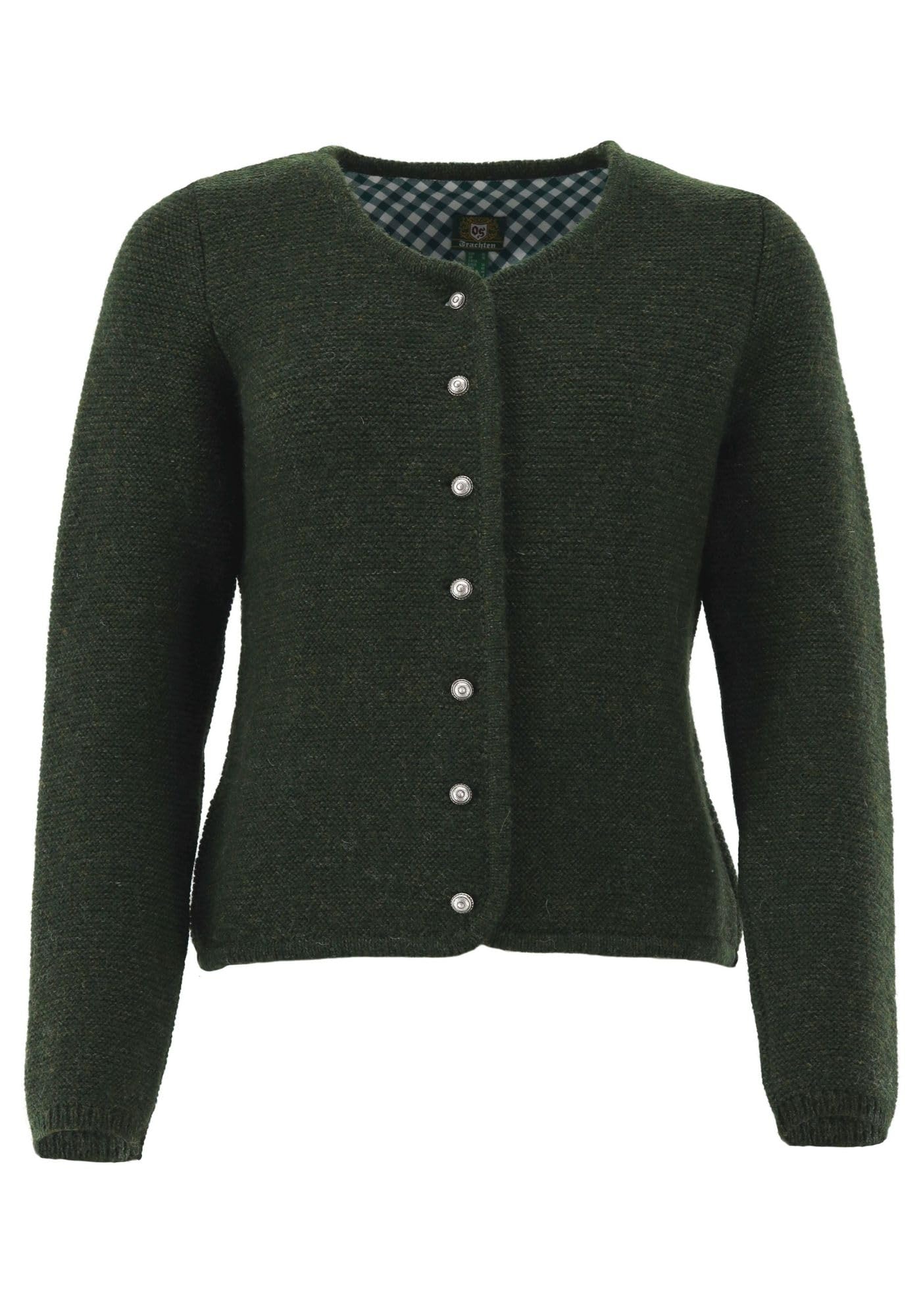 os-trachten-forivo-strickjacke-damen-rundhals-oliv image 5