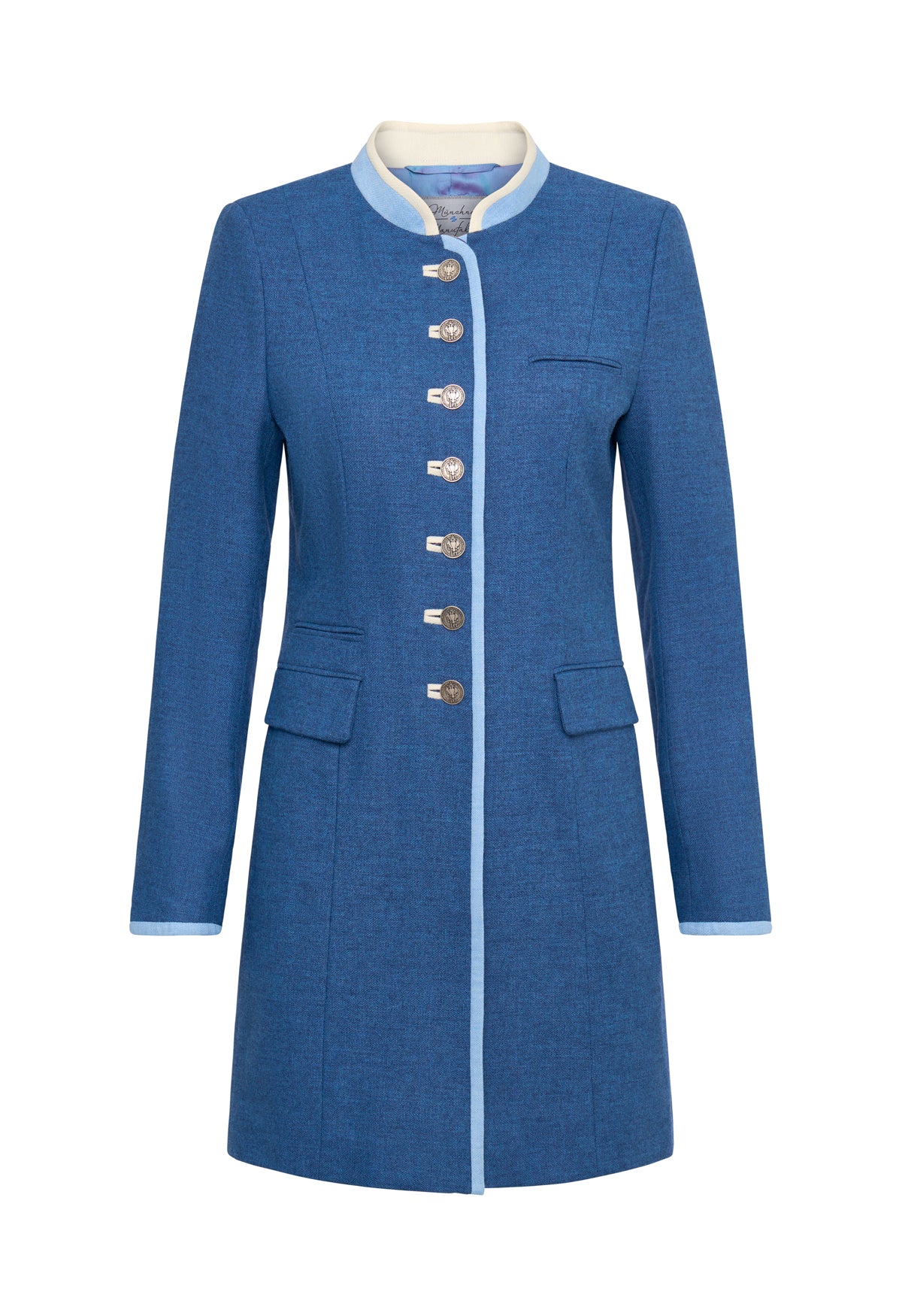 m-nchner-manufaktur-franzi-gehrock-jeansblau-schurwolle-jacke image 1