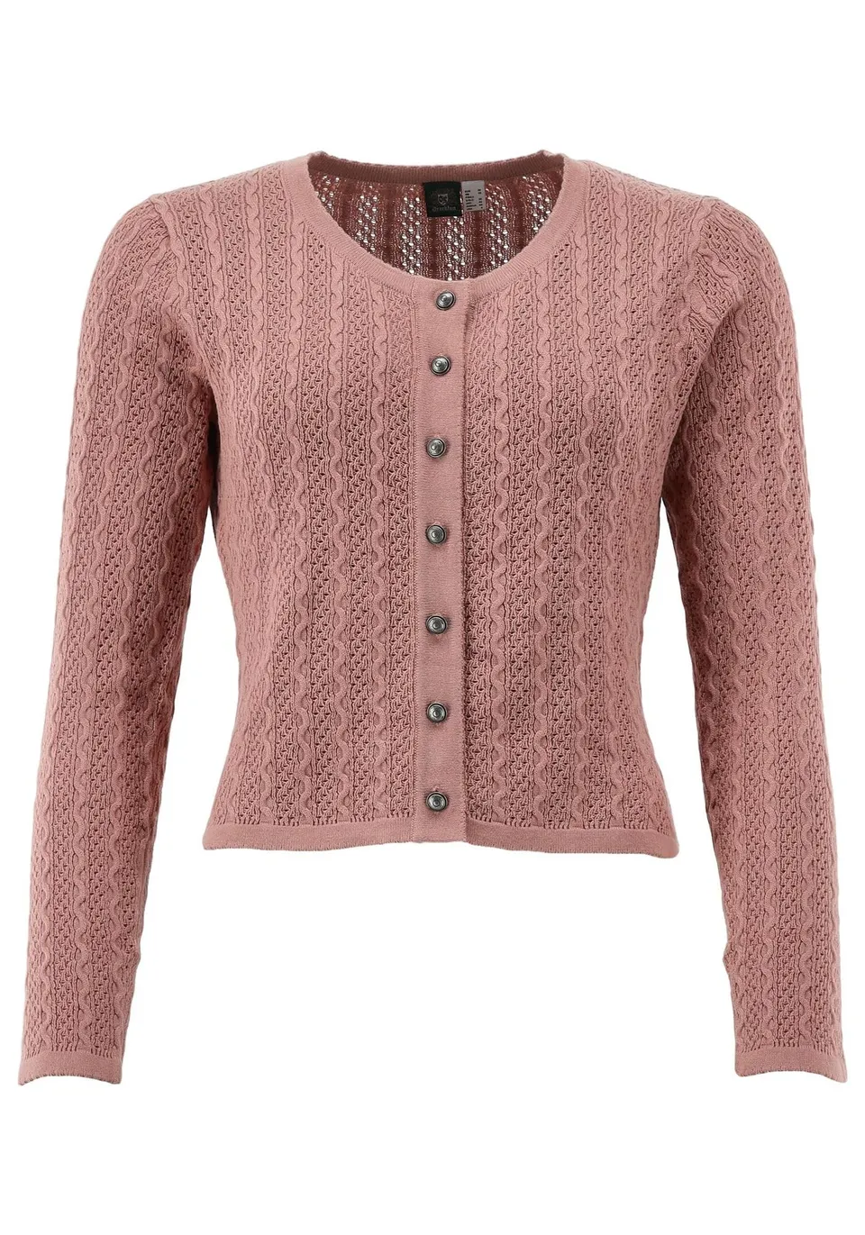 os-trachten-borida-strickjacke-damen-baumwolle-rundhals image 1