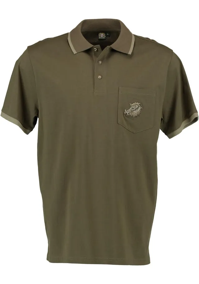 os-trachten-sonky-poloshirt-herren-kurzarm-oliv-regular-fit image 1