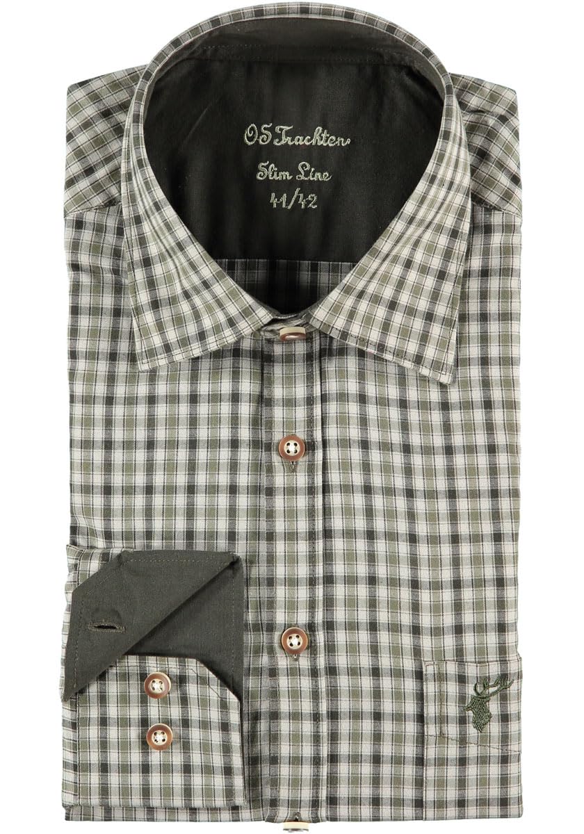 os-trachten-taseyo-jagdhemd-slim-fit-oliv-haifischkragen image 4