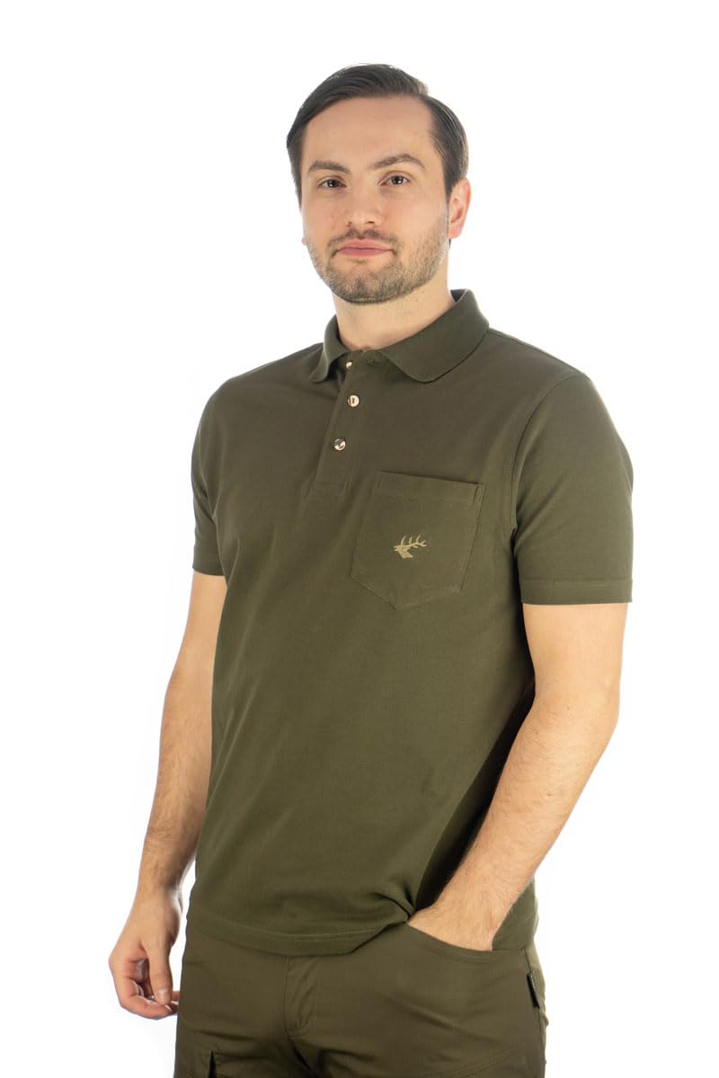 os-trachten-balun-poloshirt-kurzarm-xxl-oliv-baumwolle image 2