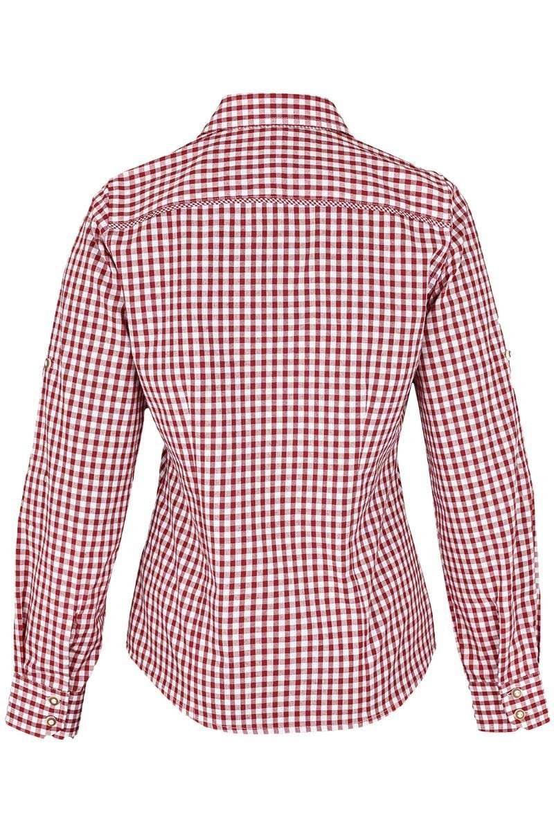 os-trachten-trachtenbluse-rot-kariert-krempelarm-gr-e-34 image 3