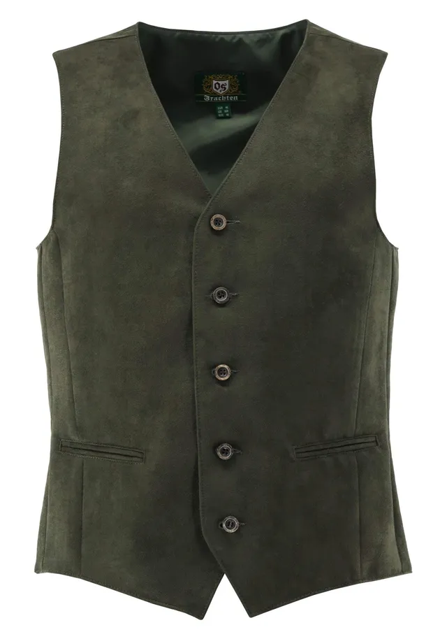 os-trachten-aroju-trachtenweste-herren-gr-50-slim-fit-gr-n image 1