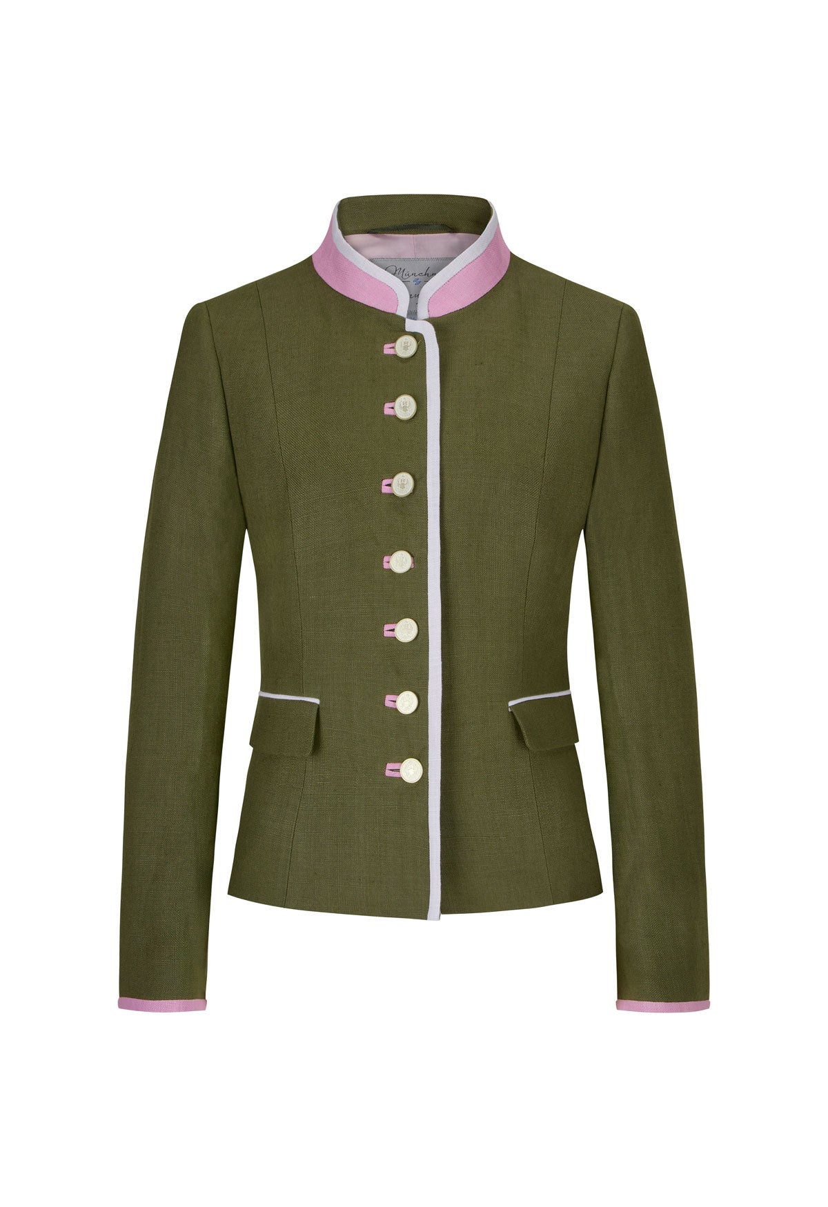 m-nchner-manufaktur-marie-trachtenjacke-leinen-oliv image 1