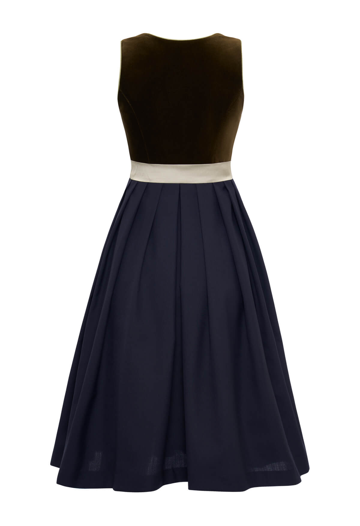m-nchner-manufaktur-dirndl-fanny-oliv-blau-samtdirndl-mit-wollrock image 2