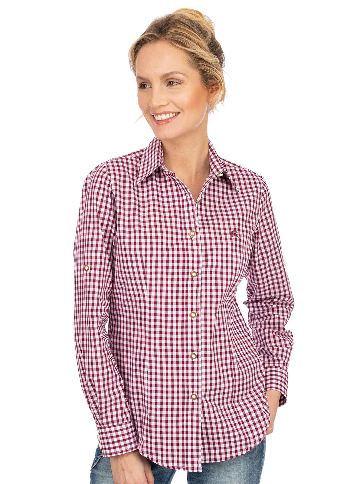 os-trachten-trachtenbluse-150000-2602-bordeaux-rot-36-karo image 6