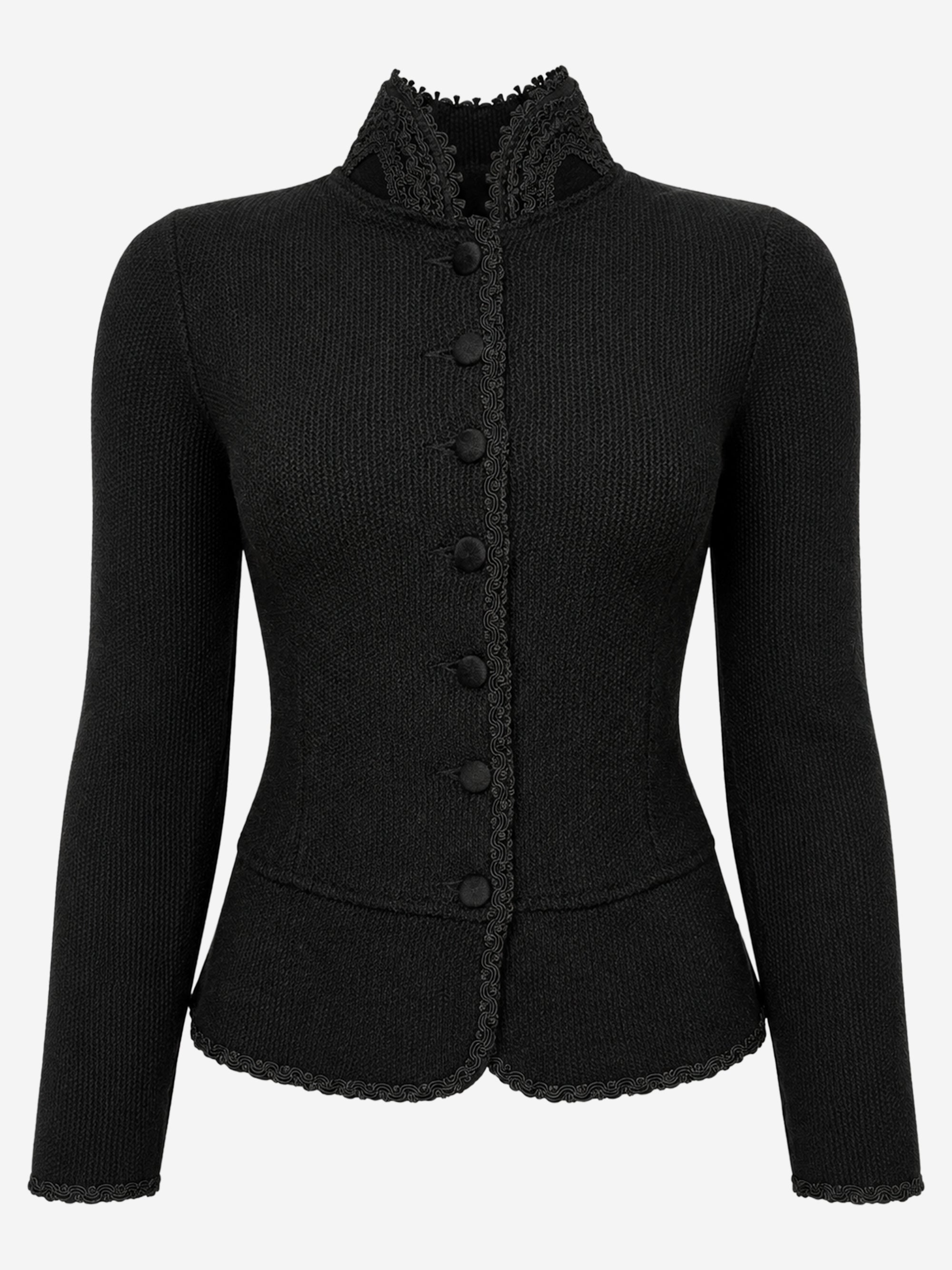 litzlfelder-lea-strickblazer-damen-schwarz-schurwolle image 1