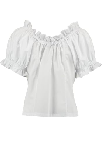 os-trachten-marxi-damen-trachtenbluse-kurzarm-rundhals-klassisch image 4