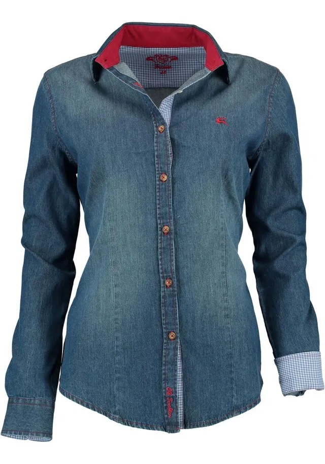 os-trachten-prisi-jeansbluse-denim-used-optik-langarm image 1