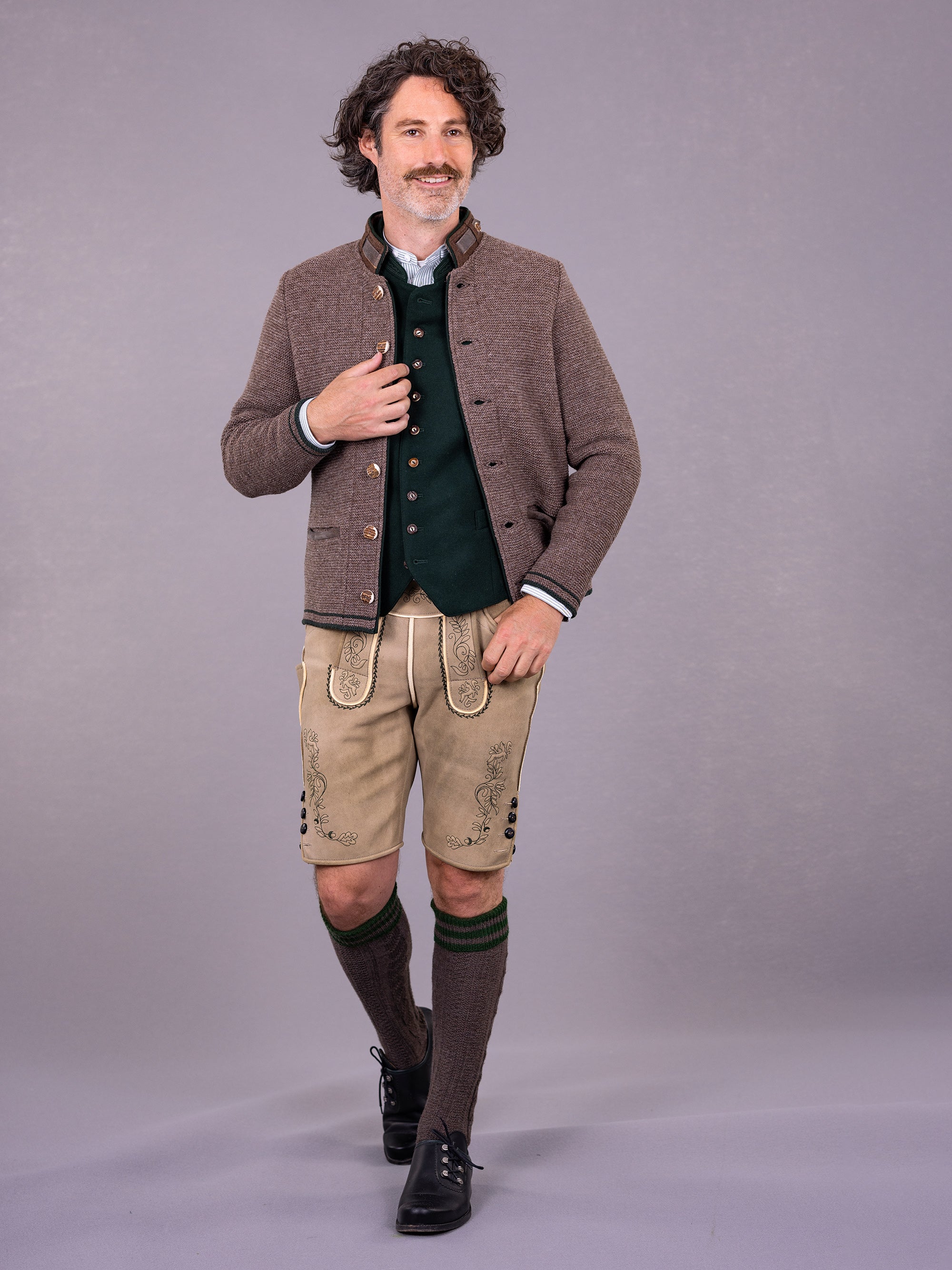 litzlfelder-hannes-strickjacke-herren-mittelbraun-schurwolle image 5