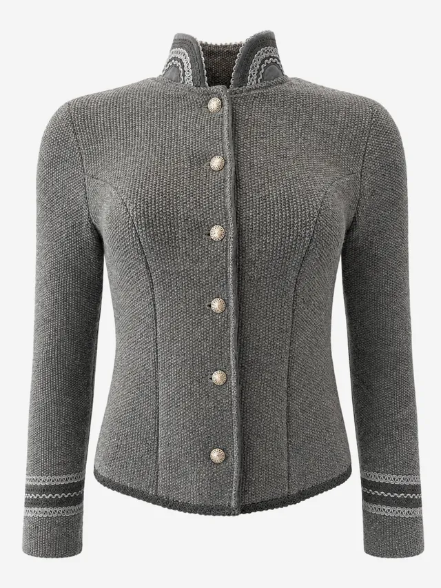litzlfelder-alice-strickblazer-damen-mittelgrau-swarovski image 1