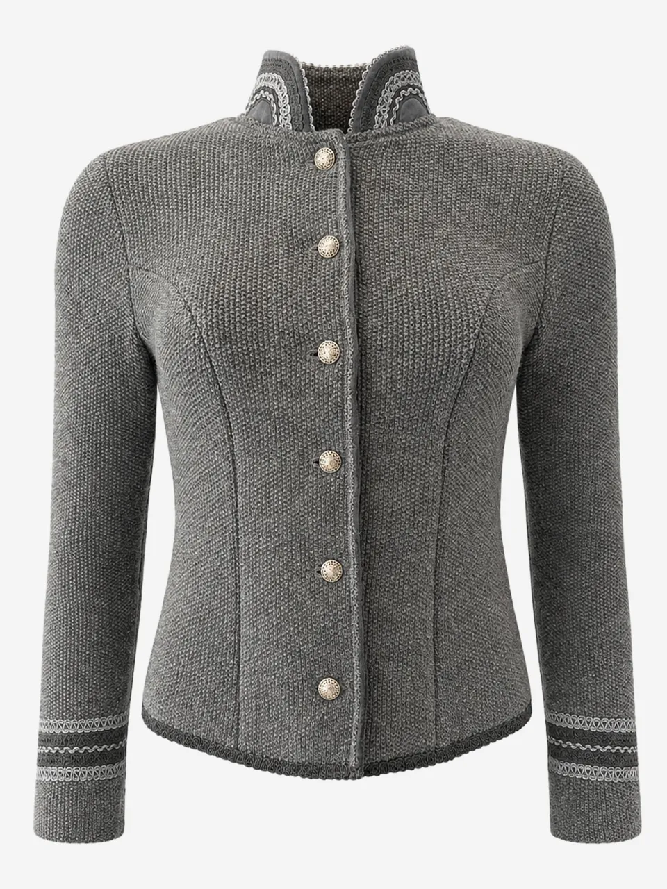 litzlfelder-alice-strickblazer-damen-mittelgrau-swarovski image 1